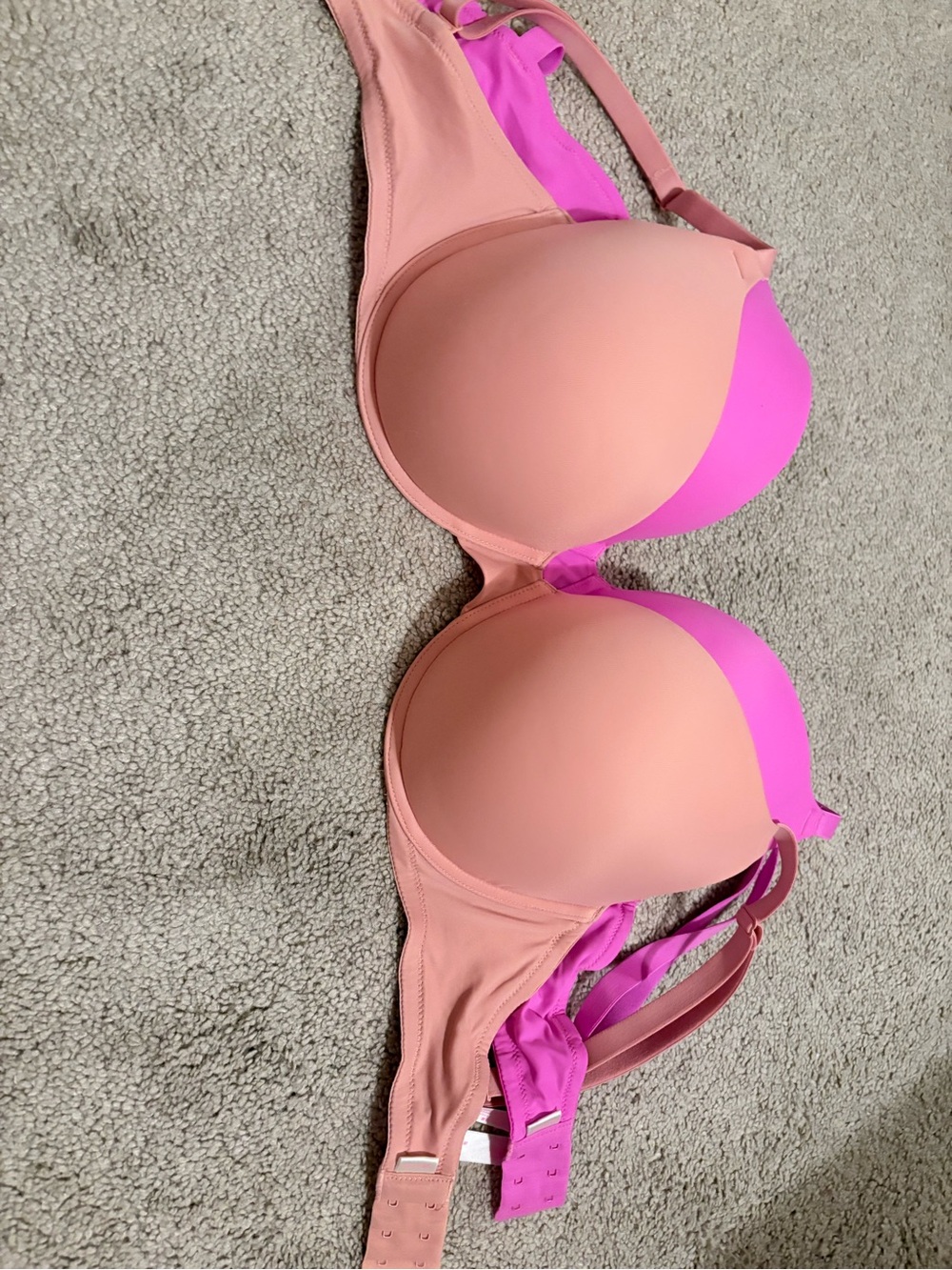 PINK | Set of Two Peach and Hot Pink ‘Wear Everywhere Push-Up’ Bras